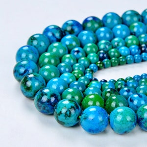 8mm Chrysocolla Gemstone Round Loose Beads 15.5 inch Full Strand LOT 1,2,6,12 and 50 (90143252-B61)