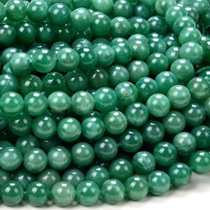 Natural Green Mica Muscovite in Fuchsite Emerald Light Green Gemstone Grade AAA Round 6MM 8MM 10MM Loose Beads BULK LOT(D260)