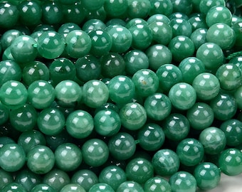Natural Green Mica Muscovite in Fuchsite Emerald Light Green Gemstone Grade AAA Round 6MM 8MM 10MM Loose Beads BULK LOT(D260)