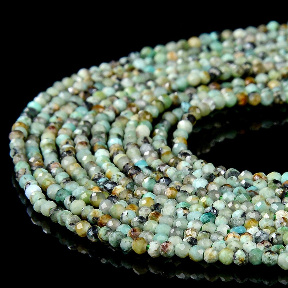 Perles En Turquoise D'Afrique Ovales 16x12mm - Lot De 2 Pièces, Pour Création De Bijoux