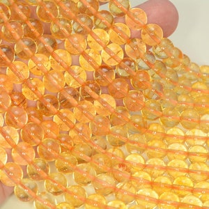 6mm Citrine Quartz Gemstone Grade AAA Round Loose Beads 15.5 inch Full Strand LOT 1,2,6,12 and 50 (90191303-B16-527)