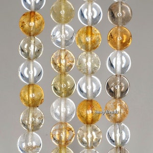 8mm Mix Quartz Gemstone Round Loose Beads 7.5 inch Half Strand LOT 1,2,6,12 and 50 (90191180-B28-549)