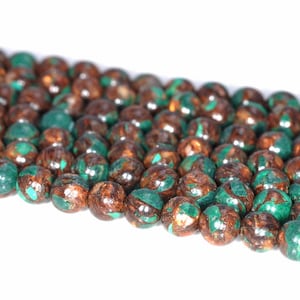 4mm Copper Bronze Malachite Gemstone Grade AAA Round Loose 4mm Copper Bronze Malachite Gemstone Grade AAA Round Loose
