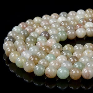 Natural African Jade Gemstone Grade AA Round 8MM Loose Beads BULK LOT 1,2,6,12 and 50 (D98)