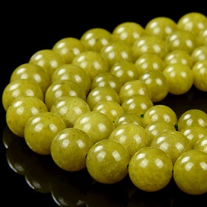 Natural Peridot Jade Gemstone Grade AAA Round 8MM 10MM Loose Beads BULK LOT 1,2,6,12 and 50 (D403)
