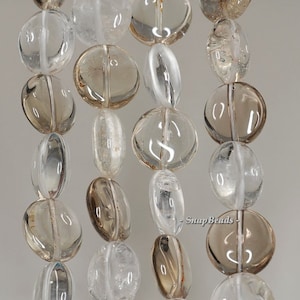 12mm Mix Quartz Gemstone Flat Round Loose Beads 7.5 inch Half Strand LOT 1,2,6 and 12 (90144193-B29-550)