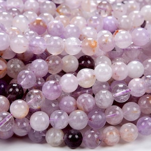 Natural Lavender Amethyst Gemstone Round 7MM 8MM 9MM 10MM Loose Beads BULK LOT 1,2,6,12 and 50 (D272)