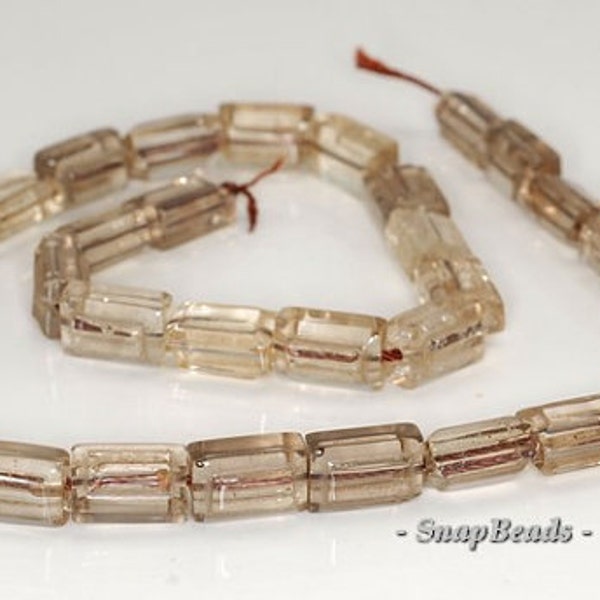 12x8mm Smoky Quartz Gemstone Rectangle Loose Beads 7 inch Half Strand LOT 1,2,6,12 and 50 (90191368-B10-519)