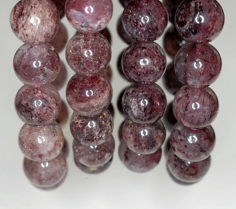 90190777-726 12mm Dark Red Strawberry Lepidocrocite Gemstone Grade B Round Loose Beads 7.5 inch Half Strand LOT 1,2,6 and 12