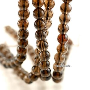 7mm Smoky Quartz Gemstone Grade AAA Round Loose Beads 15 inch (101)