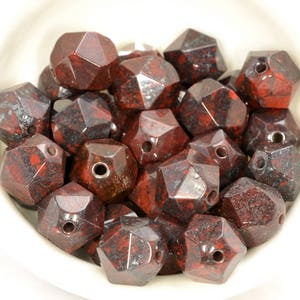 6MM Brecciated Jasper Beads Star Cut Faceted Grade AAA Genuine Natural Gemstone Loose Beads 14.5&quot; LOT 1,3,5,10 and 50 (80005243-M22)