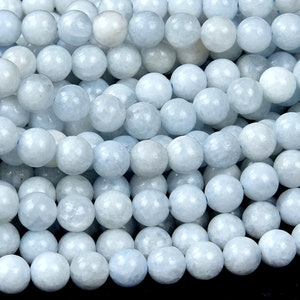 Celestite  Gemstone Grade AAA 6mm 8mm 10mm Loose Beads BULK LOT 1,2,6,12 and 50 (A272)