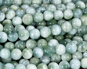 本物の天然グリーンムーンストーン宝石グレードAAA 3 mm 4 mm 6 mm 7