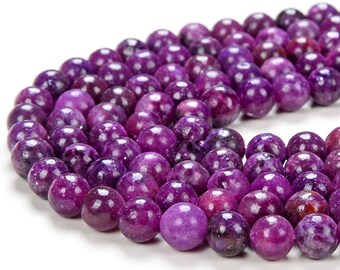 8MM Lepidolite Gemstone Grade AAA Round Loose Beads BULK LOT 1,2,6,12 and 50 (D170)