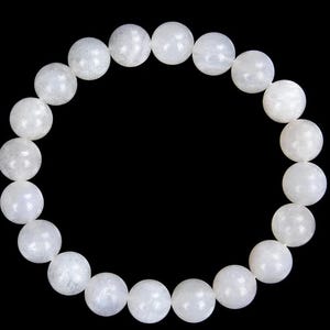 Natural Rainbow Moonstone Gemstone Round Bracelet 5-6MM 8MM 10MM 12MM Loose Beads 7.5 inch Strand (S27)