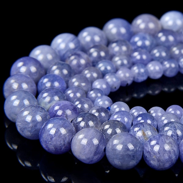 Natural Tanzanite Gemstone Grade AAA Round 3MM 4MM 5MM 6MM 7MM 8MM Loose Beads BULK LOT 1,2,6,12 and 50 (D327)