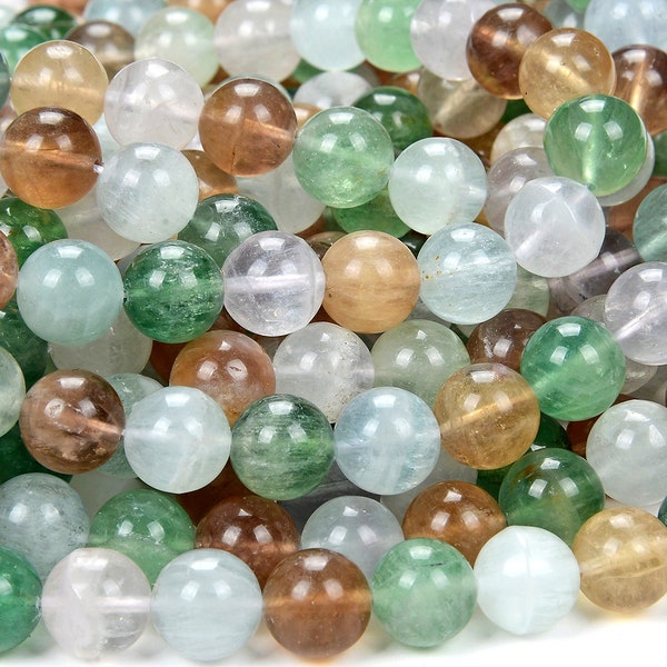 Natural Green Stone Beads Agate Crystal Jade Turquoise Loose Round Spacer Bead for Jewelry Making Diy Bracelet Accessories 15'' - 36