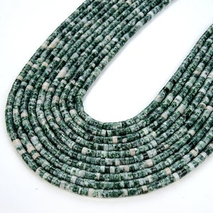 4X2MM Qinghai Jade Gemstone Heishi Discs beads Loose Beads BULK LOT 1,2,6,12 and 50 (P17)