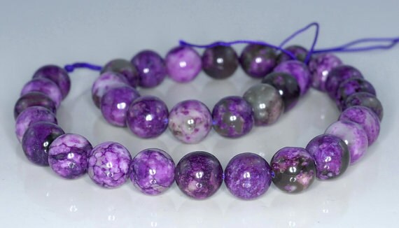 12mm Purple Sugilite Gemstone Round Loose Beads 15.5 Inch Full - Etsy