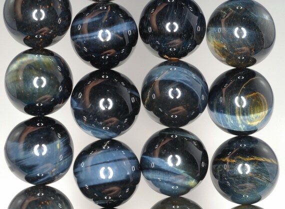 New beaded natural blue tiger eye stone round beads charm