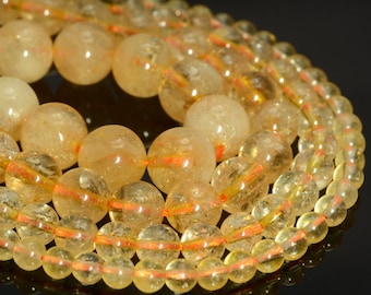 AAA Natural Citrine Gemstone Round Spacer Loose Beads 4mm 6mm 8mm 10mm 12mm 15" AAA Natural Citrine Gemstone Round Spacer Loose Beads 4mm 6mm 8mm 10mm 12mm 15"