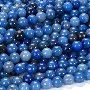 Genuine Natural  Aventurine Blue Gemstone Grace Aa Round 4mm 6mm 8mm 10mm Loose Beads 15 inch Full Strand BULK LOT 1,2,6,12 and 50 (M27)
