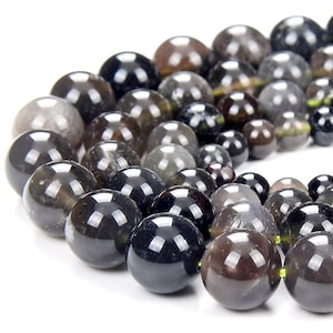 100% Rare Natural Agni Manitite Tektite, Pearl Of Divine Fire, Indonesia Meteorite Grade AAA Round 5MM 6MM 7MM 8MM 9MM 10MM 12MM Beads(D364)