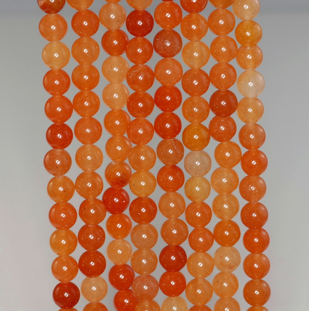 4mm Orange Aventurine Gemstone Round Loose Beads 15.5 Inch - Etsy
