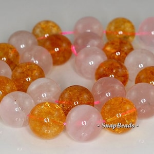 16mm Light Mix Quartz Gemstone Round Loose Beads 7.5 inch Half Strand LOT 1,2 and 6 (90191210-B26-546)
