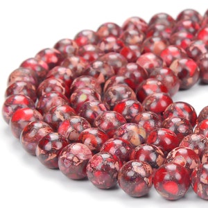 Galaxy Sea Sediment Imperial Jasper Gemstone 8 MM Contas soltas redondas LOTE A GRANEL 1,2,6,12 e 50 (D458)