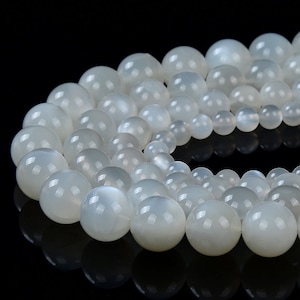 Natural Flash White Moonstone Gemstone Grade AAA Round 5MM 6MM 7MM 8MM 9MM 10MM 11MM 12MM Loose Beads BULK LOT 1,2,6,12 and 50 (D137)