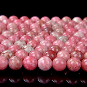 Natural Norwegian Thulite Rare Gemstone Grade AA Round 6MM 7MM 8MM 9MM 10MM 11MM 12MM 13MM 14MM 15MM Loose Beads BULK LOT (A281a)