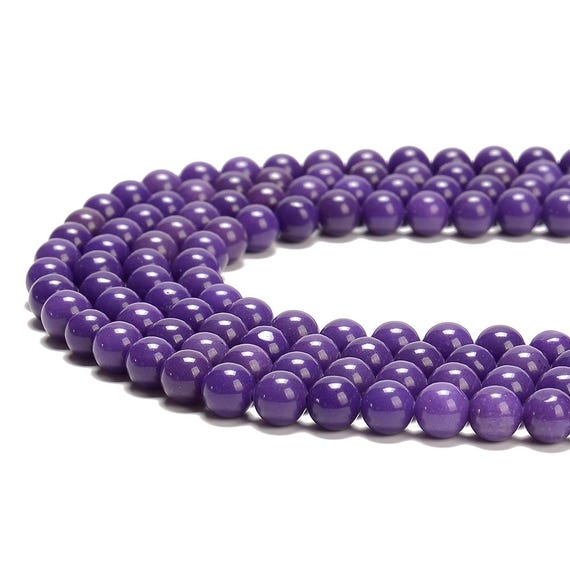 1 Strang Echte Natürliche Lila Persische Jade Perlen 12 Mm | Kaufen Auf