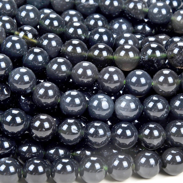 100% Rare Natural Agni Manitite Tektite, Pearl Of Divine Fire, Indonesia Meteorite Gemstone AAA Round 7MM 8MM 9MM 10MM 12MM Beads BULK(D251)