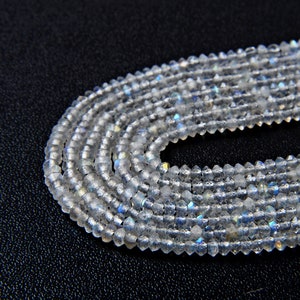 3x2MM  Labradorite Gemstone Grade AAA Bicone Faceted Rondelle Saucer Loose Beads BULK LOT 1,2,6,12 and 50 (P1)