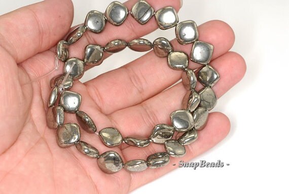 10mm Palazzo Iron Pyrite Gemstone Nugget Oval Square Diamond Loose