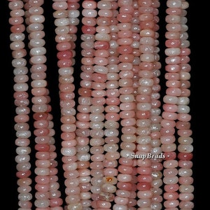4x2mm Pink Opal Gemstone Milky Pink Rondelle 4x2mm Loose Beads 16 inch Full Strand LOT 1,2,6,12 and 50 (90188751-83)