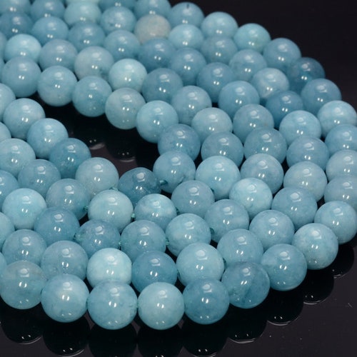 6mm Natural Green Jade Gemstone Beads – Round Loose Beads, 15 Pieces, AAA Quality, Opaque