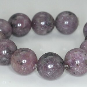 16mm Purple Lepidolite Gemstone Grade AB Round Beads 8 inch Half Strand BULK LOT 1,2,6,12 and 50 (90187980-654)