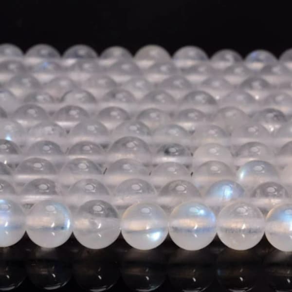 6mm Aura Rainbow Moonstone Gemstone Grade AAA Round Loose Beads (142)