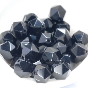 8MM Black Onyx Beads Star Cut Faceted Grade AAA Genuine Natural Gemstone Loose Beads 14.5&quot; LOT 1,3,5,10 and 50 (80005182-M18)