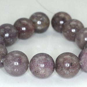 16mm Lavender Purple Lepidolite Gemstone Grade A Round Beads 8 inch Half Strand BULK LOT 1,2,6,12 and 50 (90187976-667)