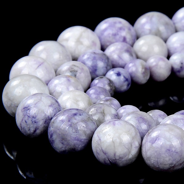 Natural Purple Tiffany Stone Gemstone Grade AAA Round 5MM 6MM 8MM 10MM Loose Beads BULK LOT 1,2,6,12 and 50 (D393)