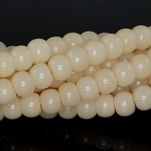 10 Strands 8x6mm White Mala Bodhi Root Tibetan Nepal Prayer Mala Meditation Beads Rondelle Loose Beads 14 inch LOT (90184156-391)x10
