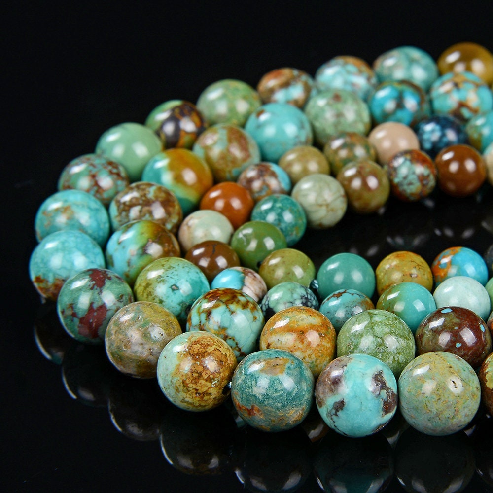 turquoise blue, blue green, bead mix, BDTURQ, acrylic beads, designer beads,  vintage, '80s, '90s, big beads