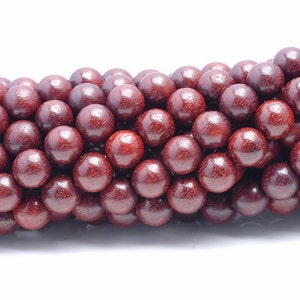 10 Strands 108PCS 6mm African Red Sandalwood Grade AAA Prayer Buddha Mala Meditation Beads Round Loose Beads (80002525-W1)x10