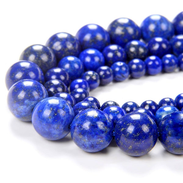 Lapis Lazuli Gemstone Grade Aa Round 4mm 6mm 8mm 10mm 12mm Full Strand