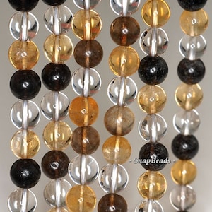 8mm Mix Quartz Gemstone Round Loose Beads 7.5 inch Half Strand LOT 1,2 and 6 (90191791-B41-584)
