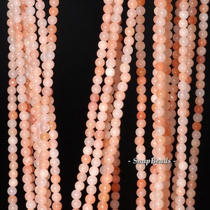 2MM Orange Pink Jade Gemstone Round 2MM Loose Beads 16 inch Full Strand LOT 1,2,6,12 and 50  (90113985-107 - 2mm A )
