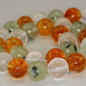 16mm Mix Quartz Gemstone Round Loose Beads 7.5 inch Half Strand LOT 1,2,6 and 12 (90191175-B29-550)